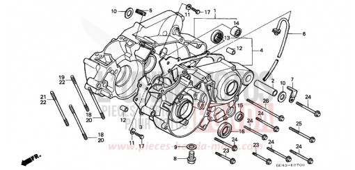 CARTER MOTEUR CR80RJ de 1988